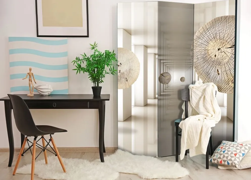 Parawan jednostronny  3D 135 x 172 cm Szary