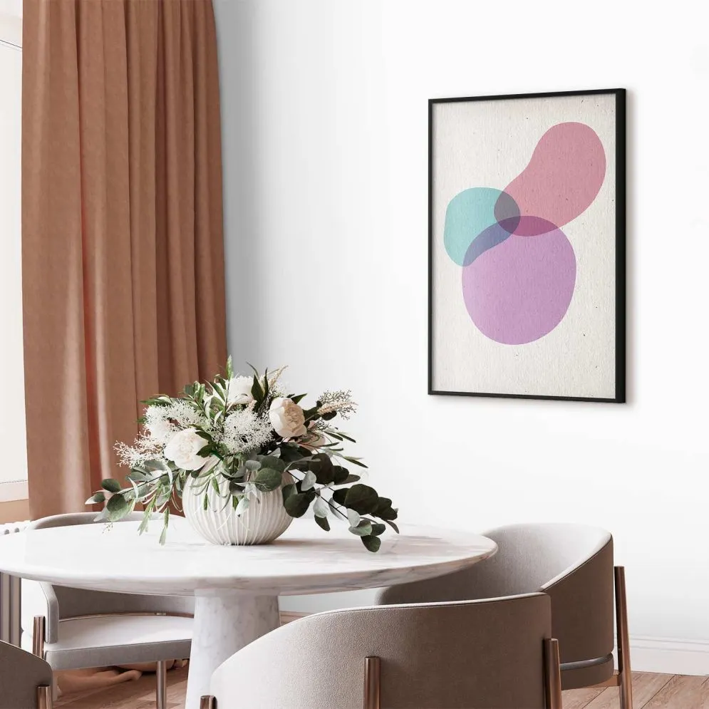 Plakat Mieszanka barw 60x90 cm z ramą czarną bez marginesu | MIRAT.