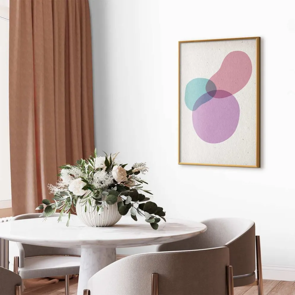 Plakat Mieszanka barw 40x60 cm z ramą złotą bez marginesu | MIRAT.