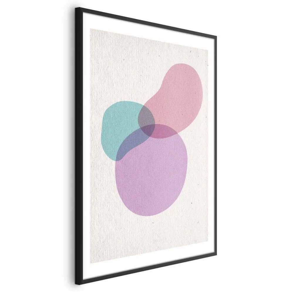 Plakat Mieszanka barw 21x30 cm z ramą czarną z marginesem | MIRAT.