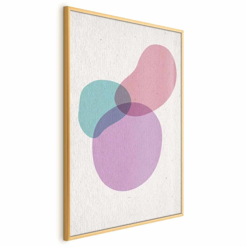 Plakat Mieszanka barw 40x60 cm z ramą złotą bez marginesu | MIRAT.