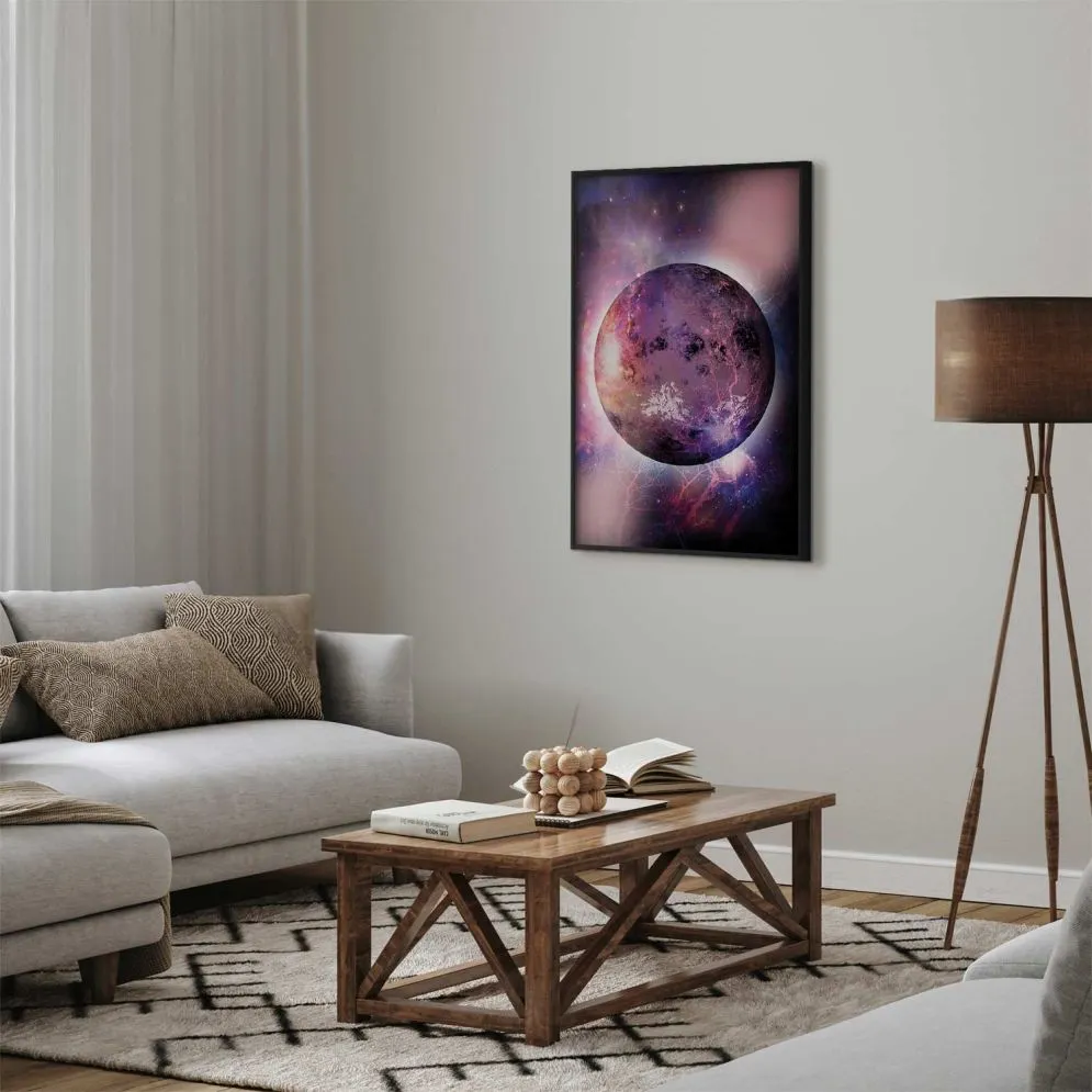 Plakat Nieznana planeta 21x30 cm z ramą czarną bez marginesu | MIRAT.
