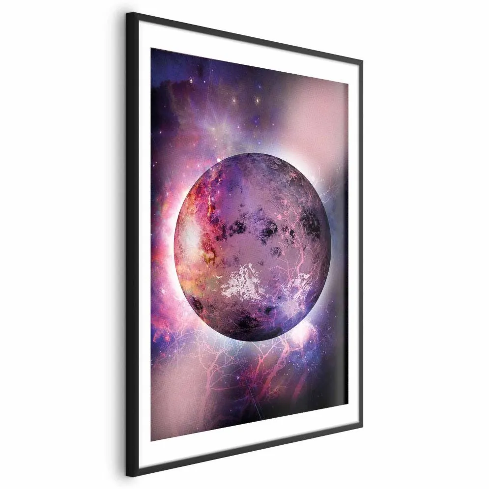 Plakat Nieznana planeta 21x30 cm z ramą czarną z marginesem | MIRAT.