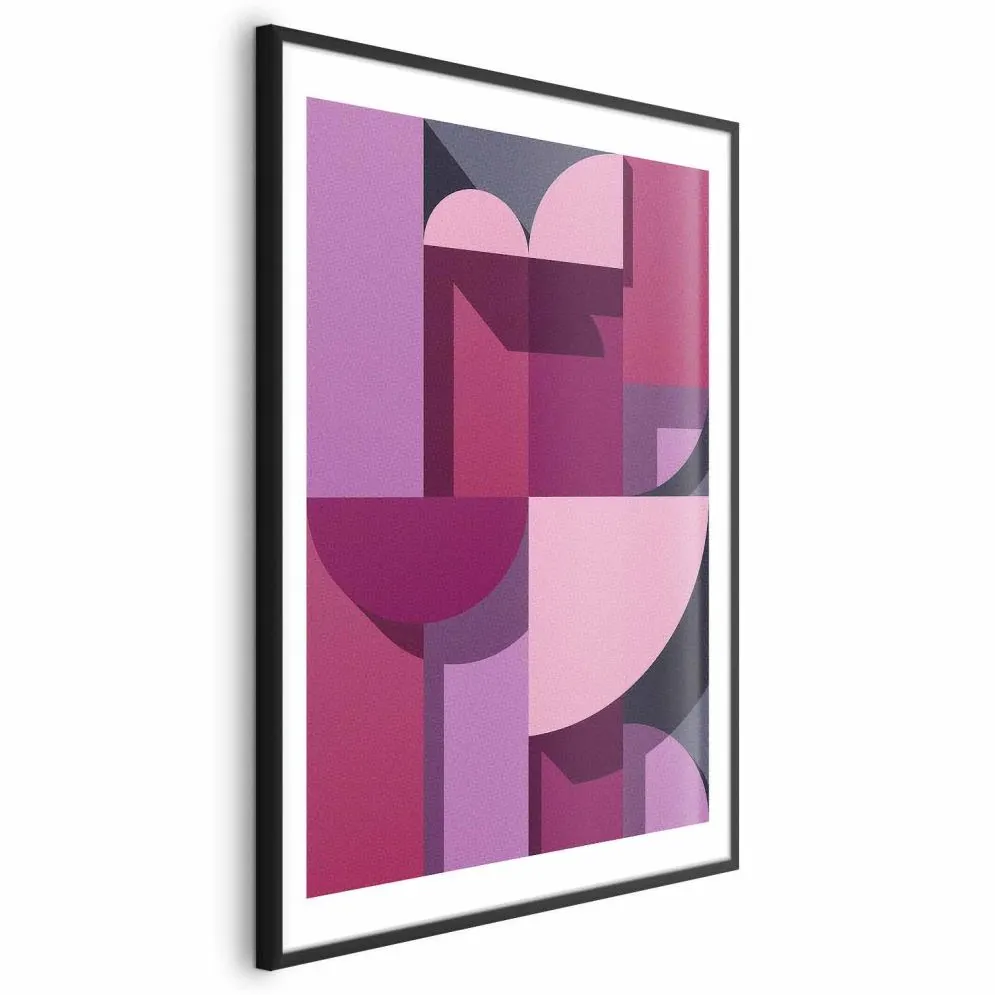 Plakat abstrakcyjne home 21 x 30 cm z ramą czarną | MIRAT.  kolekcja a-A-0560-ao-a