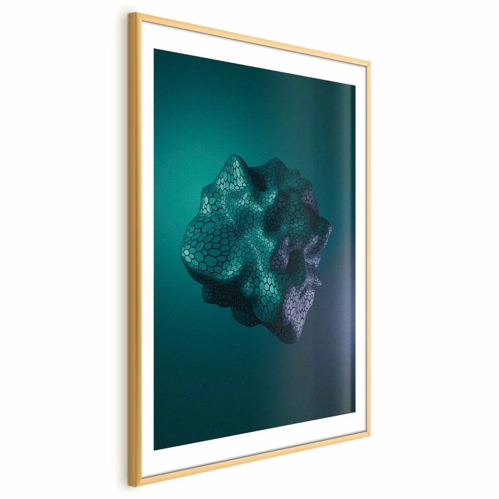 Plakat Gamma 60x90 cm z ramą złotą z marginesem | MIRAT.