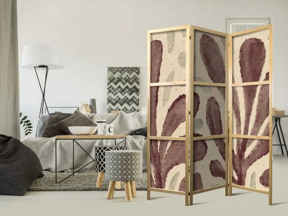 Parawan japoński  Abstrakcje 135 x 172 cm Beżowy