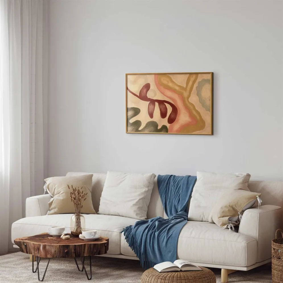 Plakat Kolorowe kształty 42x29,7 cm z ramą złotą bez marginesu | MIRAT.