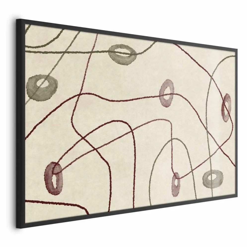 Plakat Kształty 30x21 cm z ramą czarną bez marginesu | MIRAT.