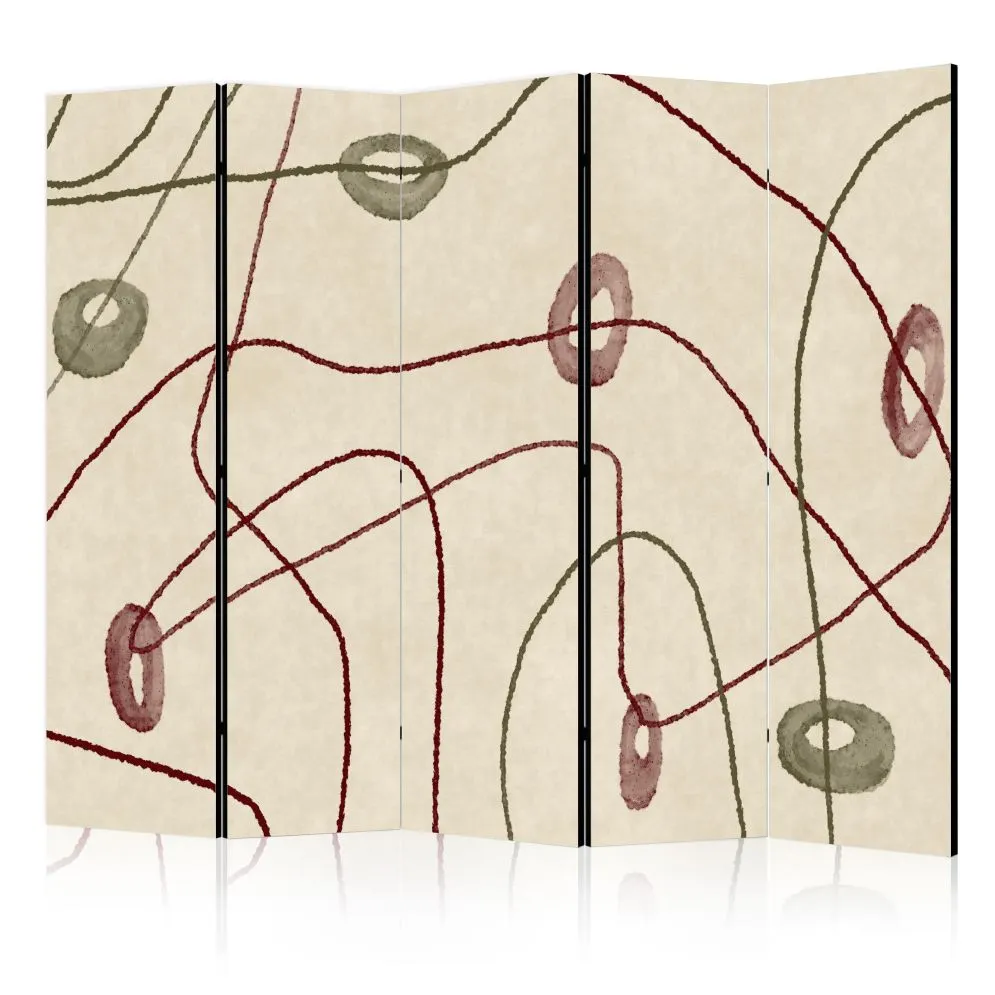 Parawan dwustronny  Tła i desenie 225 x 172 cm Wielokolorowy