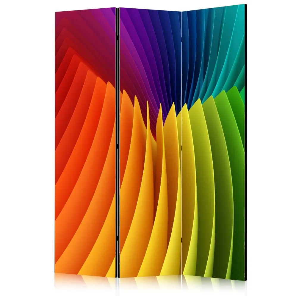 Parawan akustyczny 3D 135x172 cm 3-częściowy wielokolorowy | MIRAT.