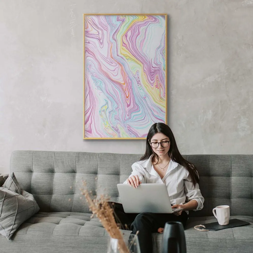 Plakat Kolorowy Sen 29,7x42 cm z ramą złotą bez marginesu | MIRAT.