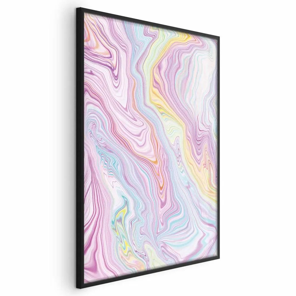 Plakat Kolorowy Sen 60x90 cm z ramą czarną bez marginesu | MIRAT.