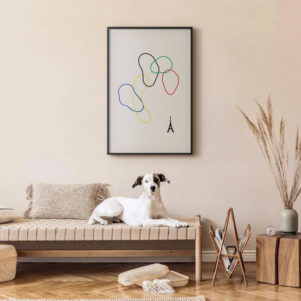 Plakat Kolorowe koła 29,7x42 cm z ramą czarną bez marginesu | MIRAT.