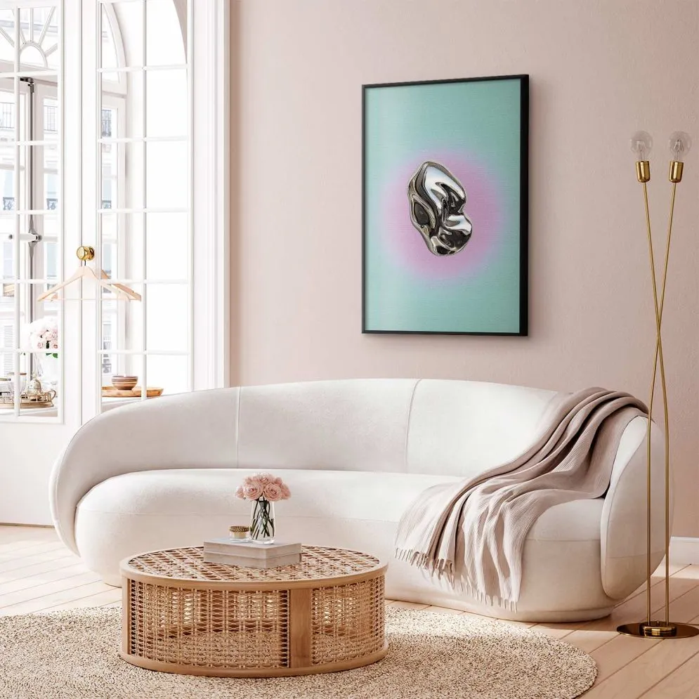 Plakat Metaliczna Forma 60x90 cm z ramą czarną bez marginesu | MIRAT.