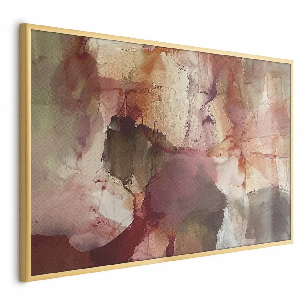 Plakat Wiosenna kompozycja 90x60 cm z ramą złotą bez marginesu | MIRAT.