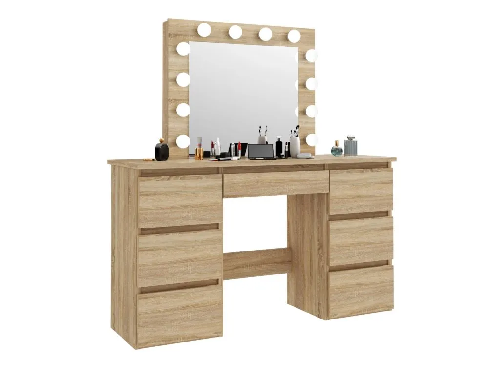 Toaletka ALEKSANDRA 5 dąb sonoma z szufladami | MIRAT. w stylu  kolekcja