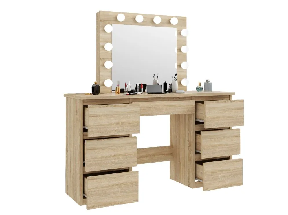 Toaletka ALEKSANDRA 5 dąb sonoma z szufladami | MIRAT. w stylu  kolekcja