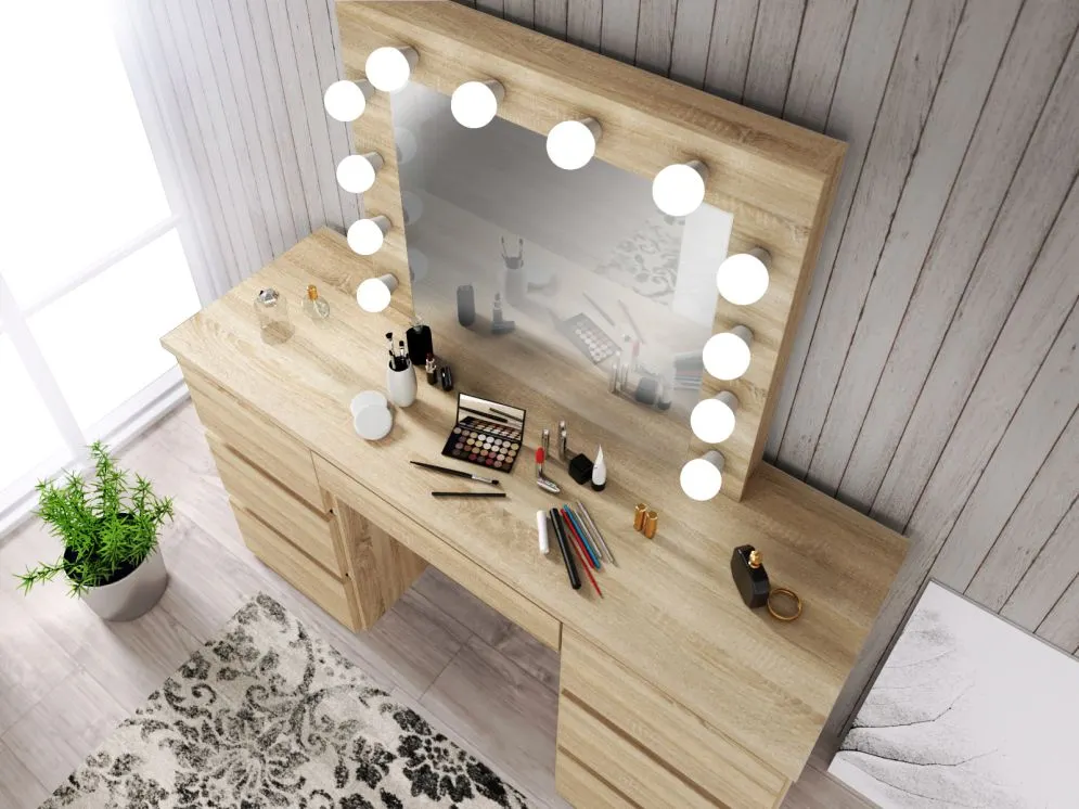 Toaletka ALEKSANDRA 5 dąb sonoma z szufladami | MIRAT. w stylu  kolekcja