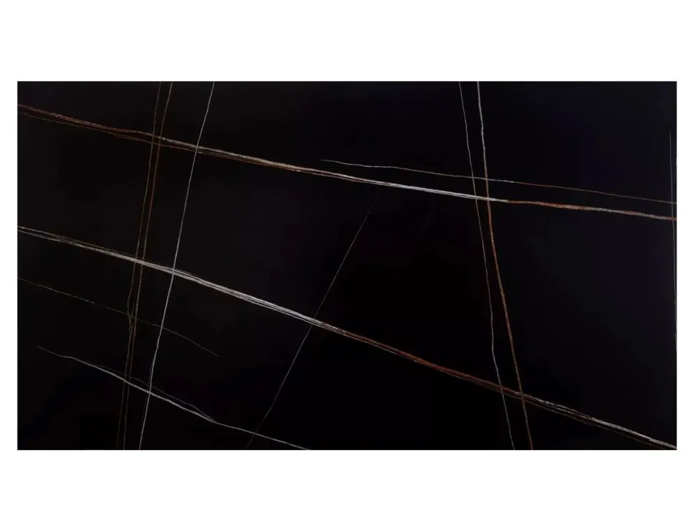 Stół ceramiczny na jednej nodze Monaco 160-200 cm czarny mat orzech | MIRAT styl LOFT