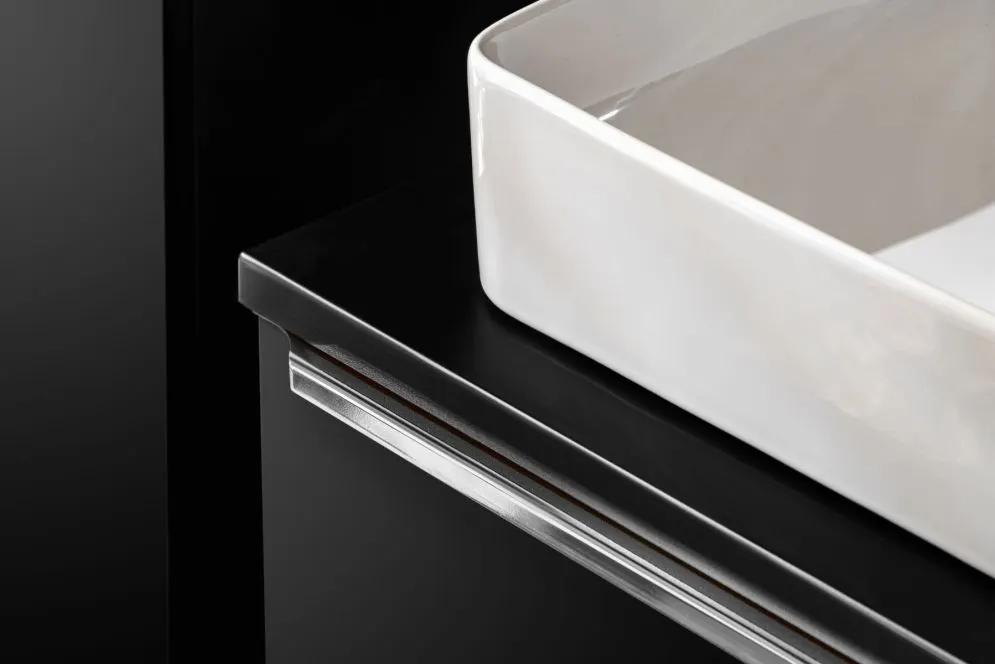 Szafka pod umywalkę nablatową SANTA FE BLACK 80 cm czarny mat nowoczesna I sklep meblowy MIRAT. styl LOFT kolekcja SANTA FE BLACK