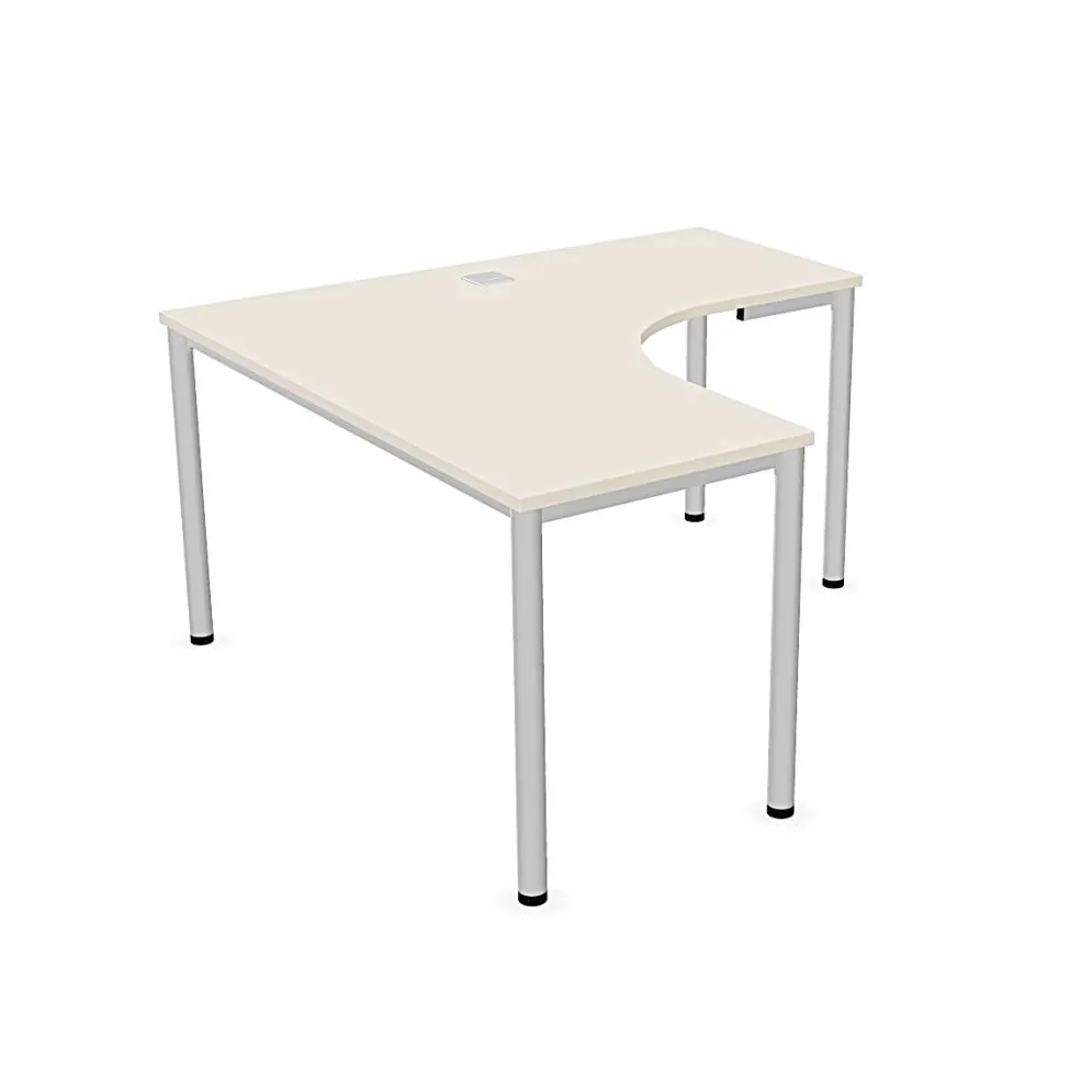 Biurko narożne EASY SPACE I-LEG LS 140x140cm kaszmirowe I sklep meblowy MIRAT.