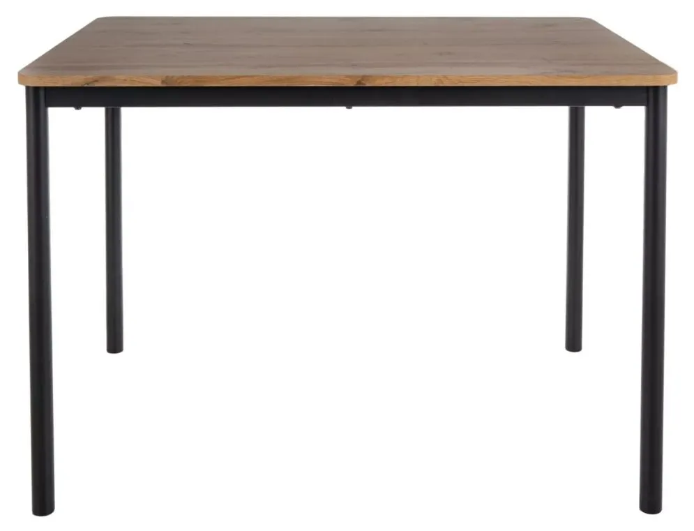 Stół industrialny City 110x75 cm dąb artisan czarne nogi | MIRAT styl LOFT