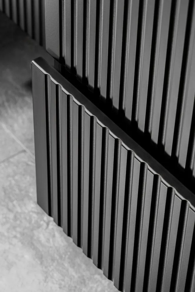 Szafka pod umywalkę ADEL BLACK 82 80cm czarny mat ryflowane fronty I sklep meblowy MIRAT. styl LOFT, RYFLOWANY