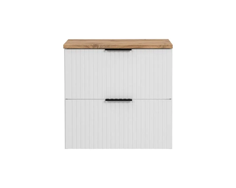 Szafka pod umywalkę ADEL WHITE 82 60cm biała wisząca I sklep meblowy MIRAT. styl LOFT, RYFLOWANY, SKANDYNAWSKI