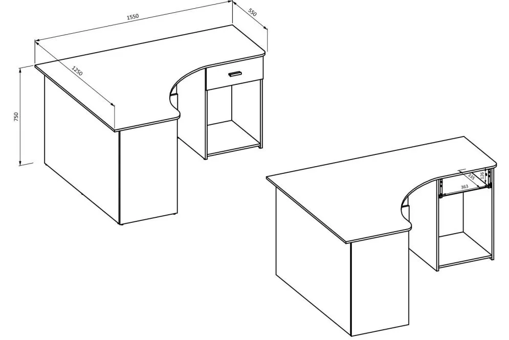 Biurko CORNER narożne I sklep meblowy MIRAT. styl LOFT