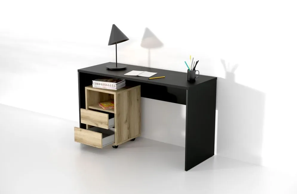 Biurko AGAPI czarne młodzieżowe I sklep meblowy MIRAT.