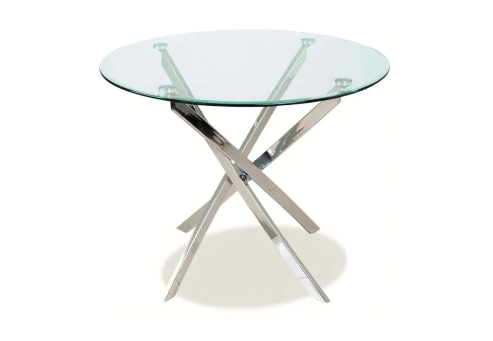 Stół AGIS okrągły szklany do jadalni | MIRAT.