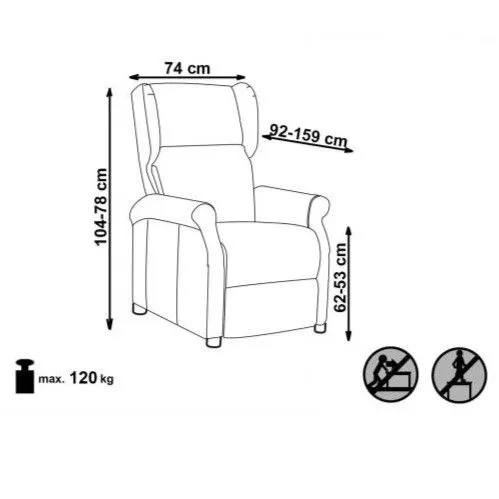 Fotel rozkładany masujący AGUSTIN M beżowy do salonu I sklep meblowy MIRAT.