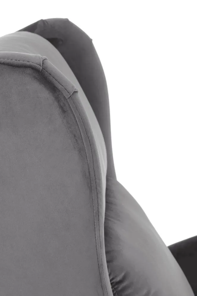 Fotel rozkładany AGUSTIN 2 VELVET szary uszak | MIRAT. styl GLAMOUR, LOFT