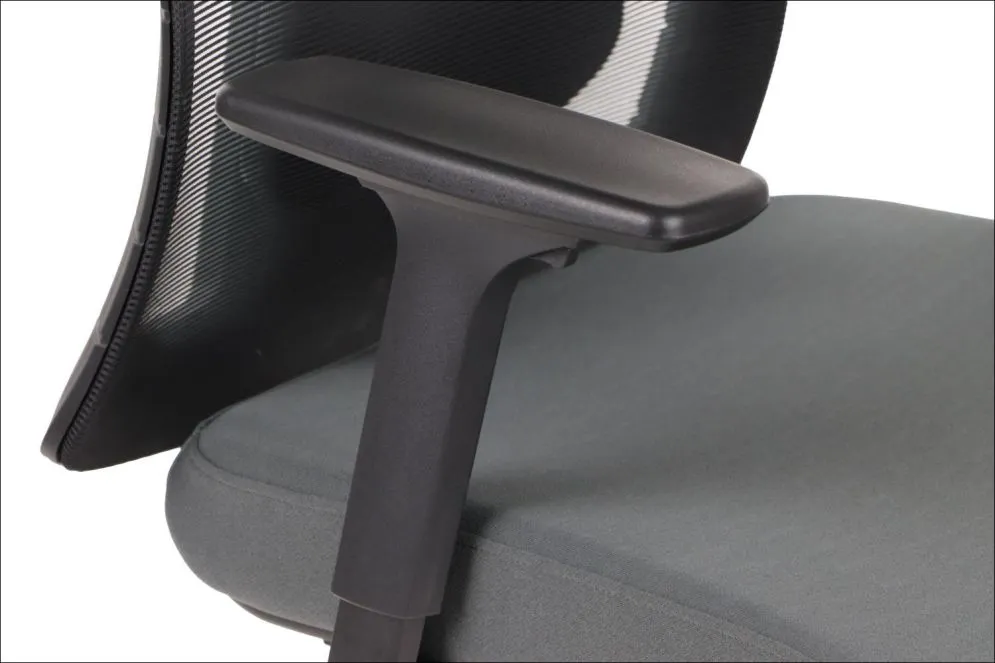 Fotel biurowy AKCENT szary/czarny z podłokietnikami 3D I sklep meblowy MIRAT.