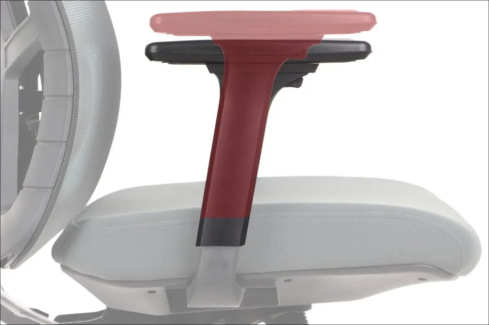 Fotel biurowy AKCENT szary/czarny z podłokietnikami 3D I sklep meblowy MIRAT.