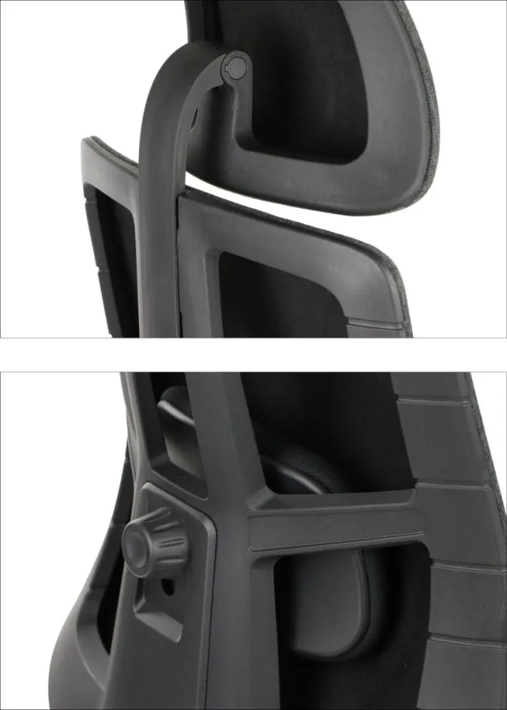 Fotel biurowy AKCENT F grafitowy z regulacją odcinka lędźwiowego I sklep meblowy MIRAT.