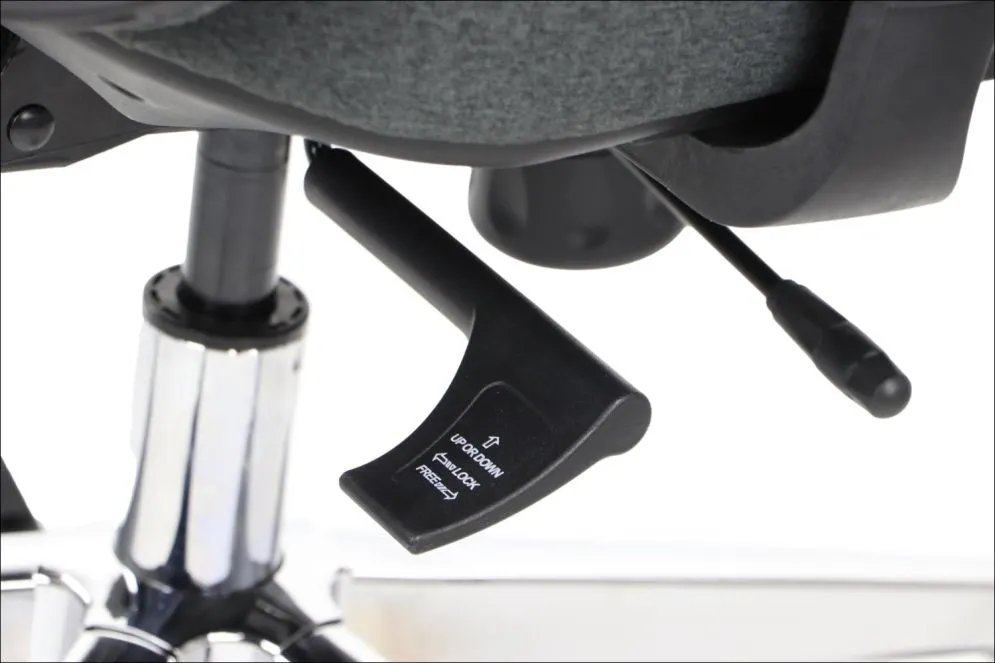 Fotel biurowy AKCENT F grafitowy z regulacją odcinka lędźwiowego I sklep meblowy MIRAT.