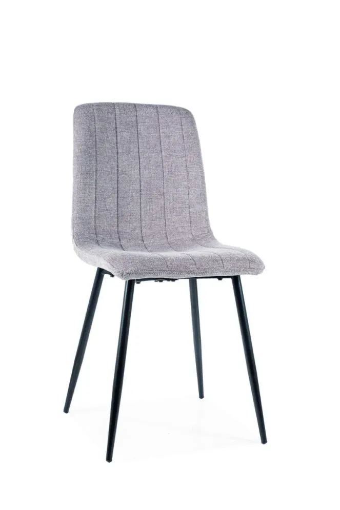Nowoczesne krzesło tapicerowane Alan Brego szare w stylu loft | MIRAT