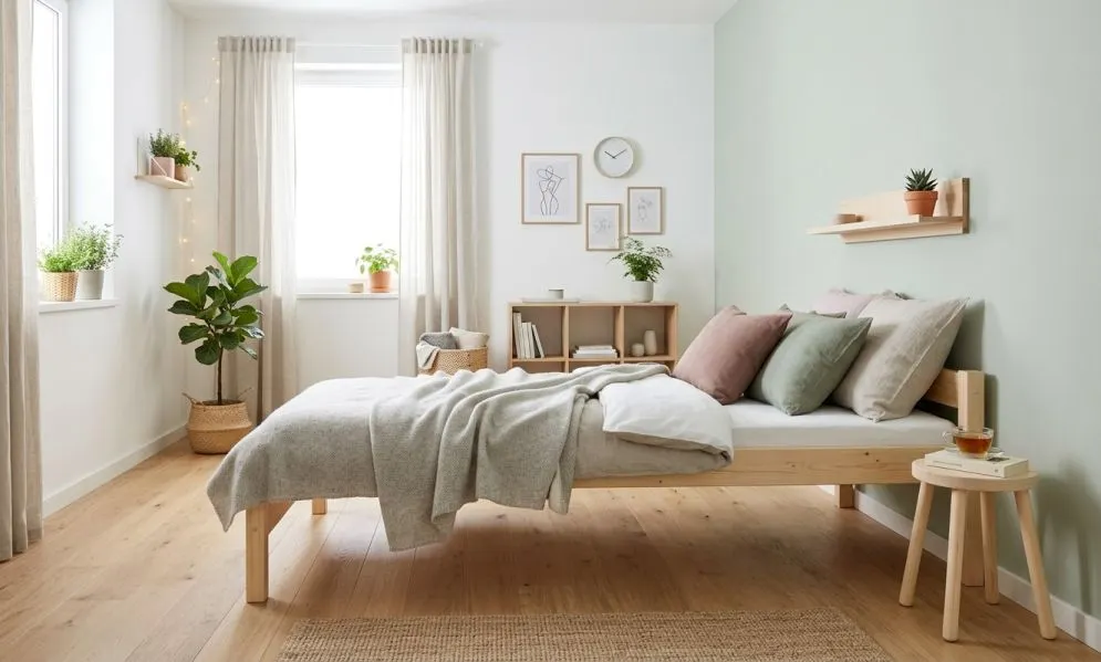 Łóżko młodzieżowe KOX-BED 80x180 sosna naturalna ze stelażem I sklep meblowy MIRAT. styl SKANDYNAWSKI