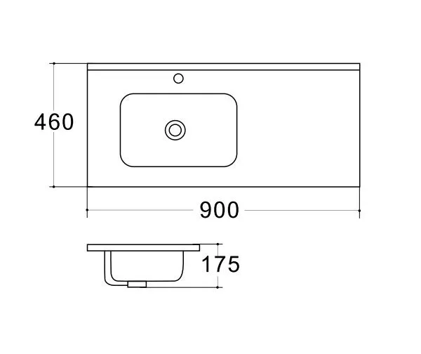 Szafka pod umywalkę COCO 90 cm biała połysk z koszem na pranie | MIRAT kolekcja COCO