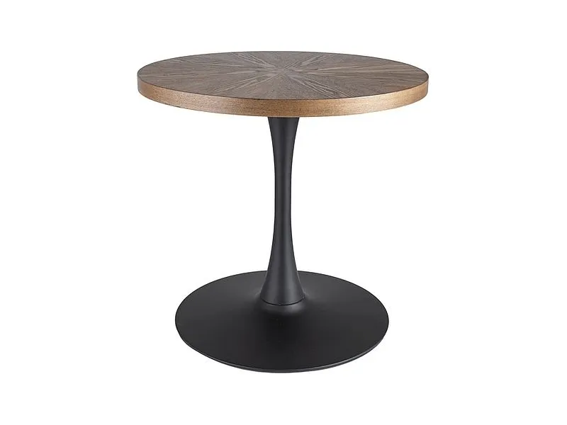 Stół okrągły AMADEO 80x80 orzech mały w stylu loft I sklep meblowy MIRAT. styl LOFT