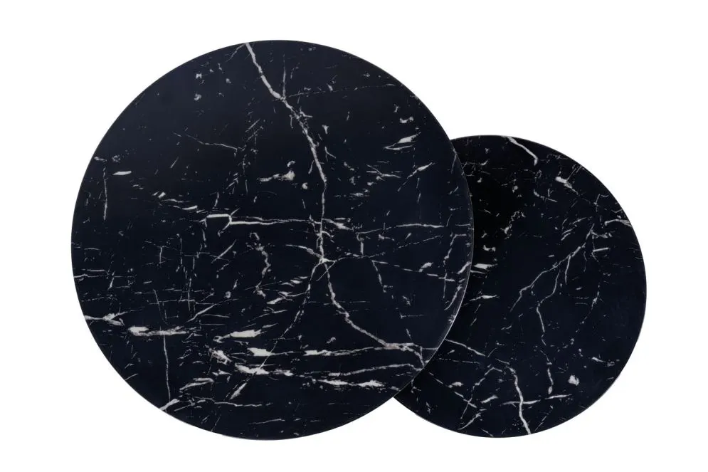 Zestaw 2 stolików kawowych AMARO czarny I sklep meblowy MIRAT. styl GLAMOUR, LOFT