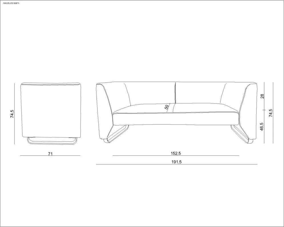 Sofa ANGELES szara do salonu I sklep meblowy MIRAT.