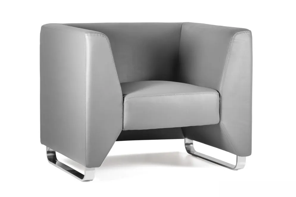 Fotel ANGELES szary do poczekalni I sklep meblowy MIRAT.