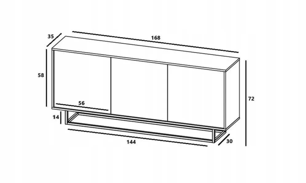 Komoda NILA 3D 168 dąb wotan/grafit mat w stylu loft | MIRAT. styl LOFT kolekcja NILA