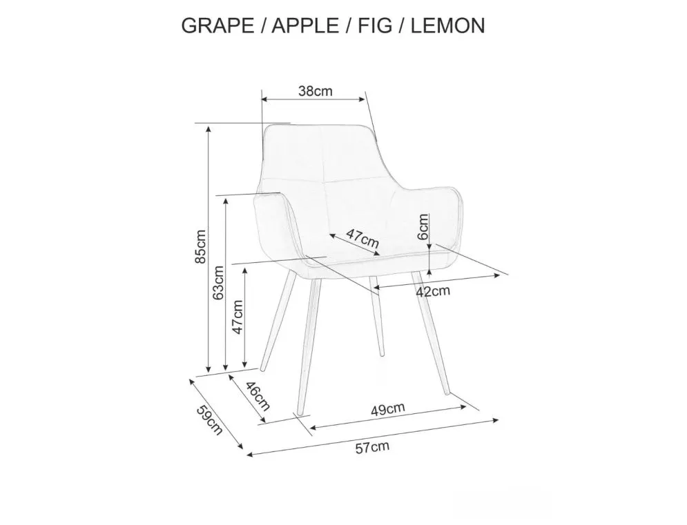 Krzesło tapicerowane FIG VELVET czarne z podłokietnikami I sklep meblowy MIRAT. styl GLAMOUR