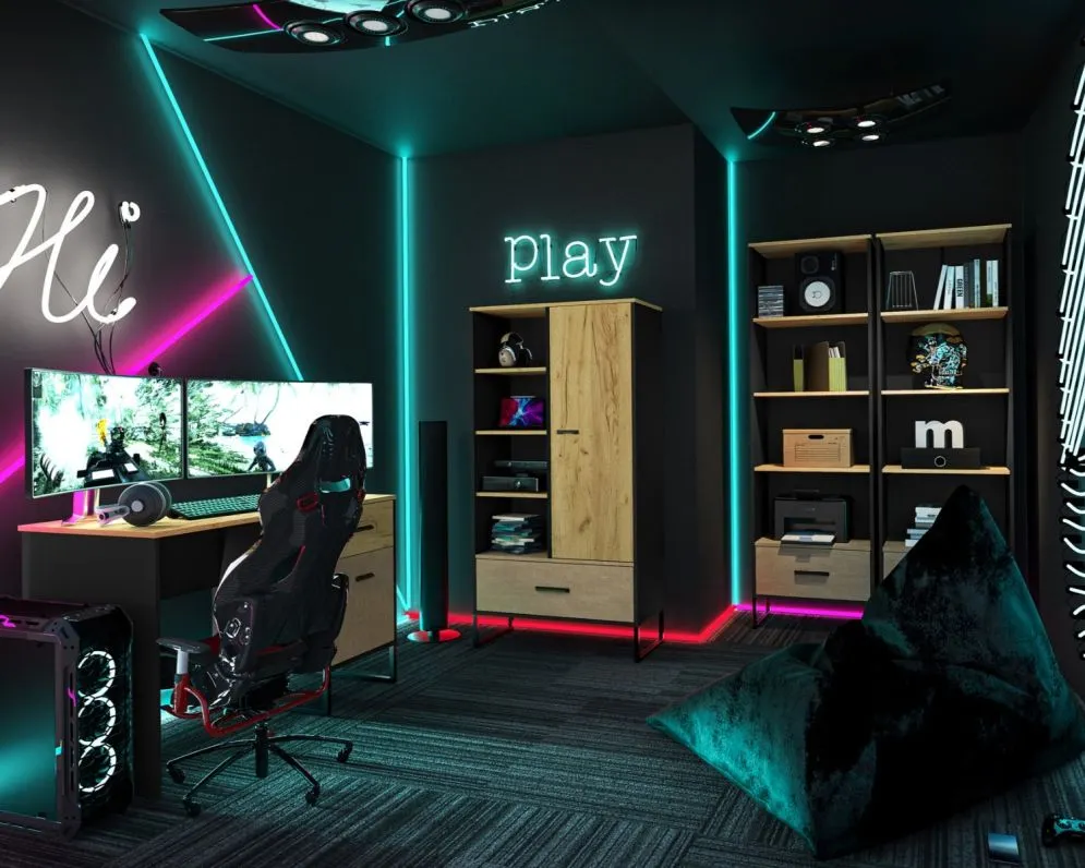 Komoda COLT 06 1D3S 120 dąb złoty craft/czarna I sklep meblowy MIRAT. styl LOFT kolekcja COLT