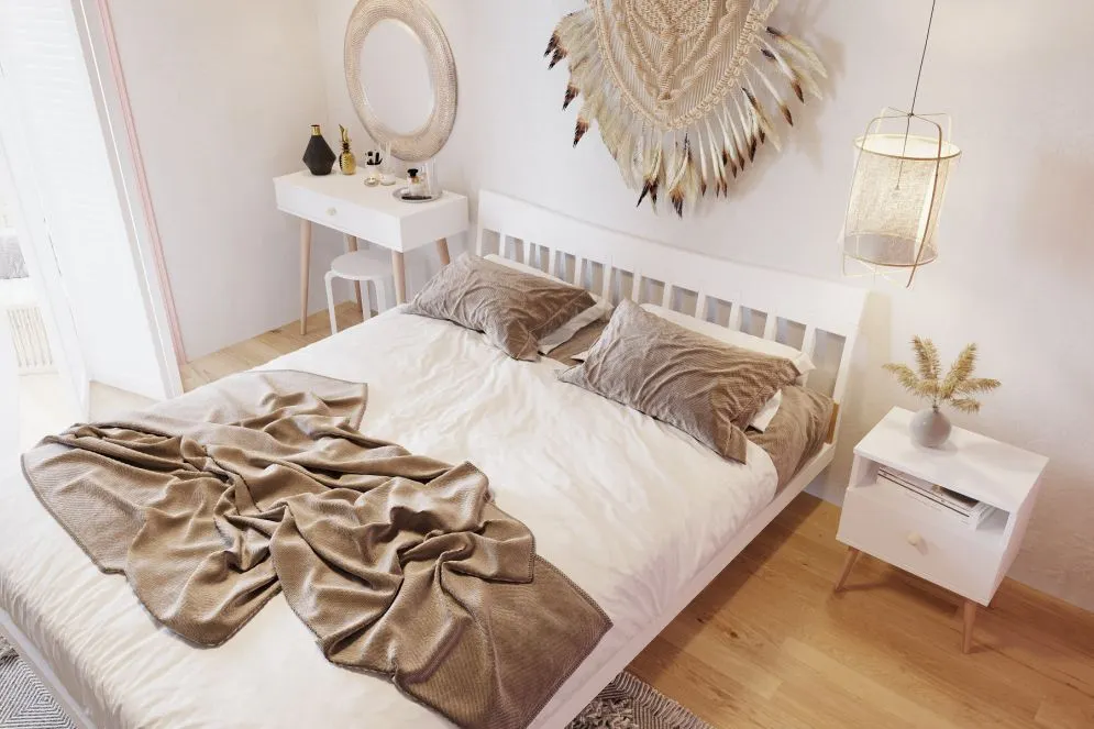 Stolik nocny LEBEL biały w stylu skandynawskim I sklep meblowy MIRAT. styl SKANDYNAWSKI