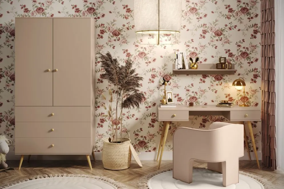 Szafa LEBEL 3SZ 100 macchiato z drążkiem na ubrania I sklep meblowy MIRAT. styl SKANDYNAWSKI kolekcja LEBEL