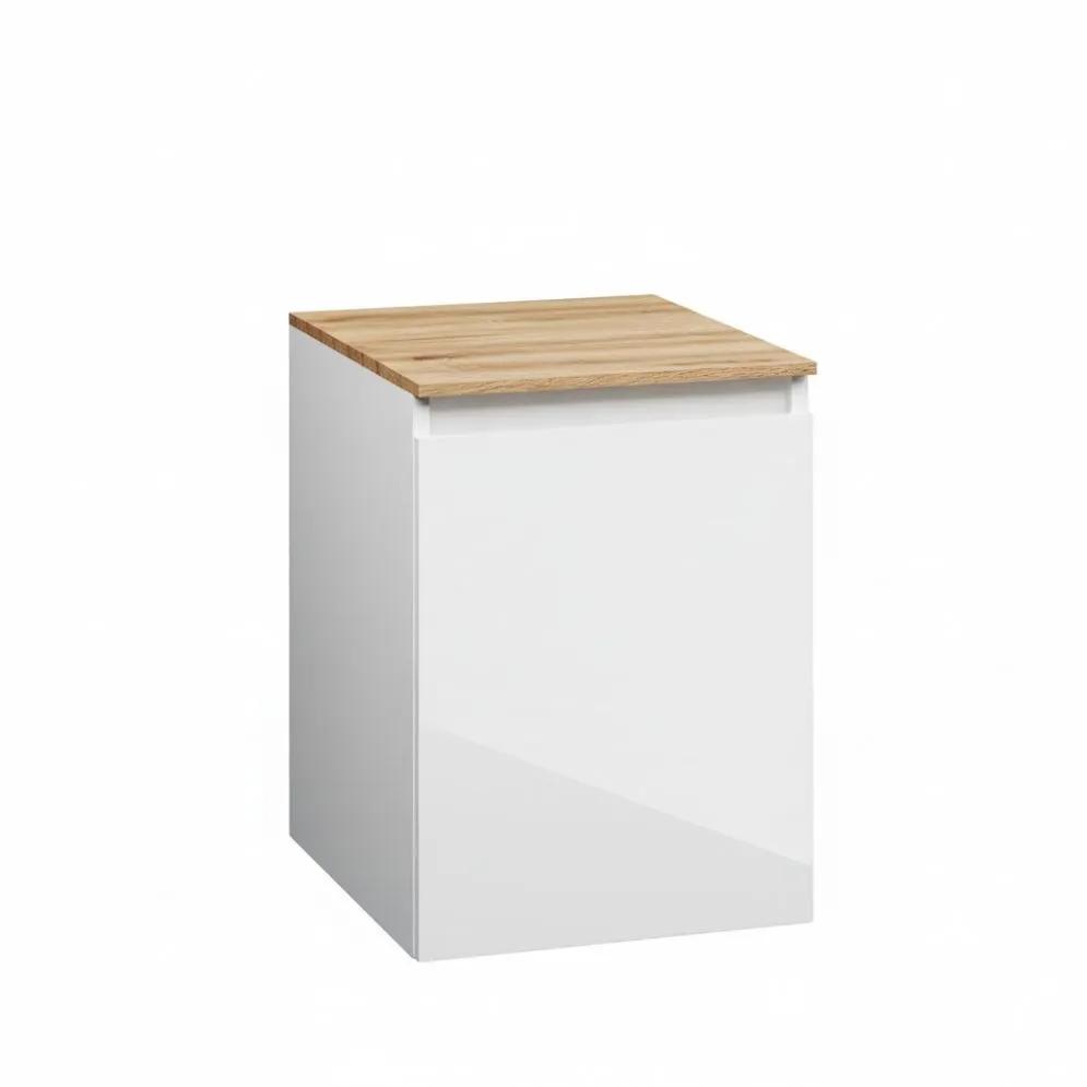 Szafka łazienkowa niska ARCO 40 cm biała połysk modułowa | MIRAT  kolekcja ARCO